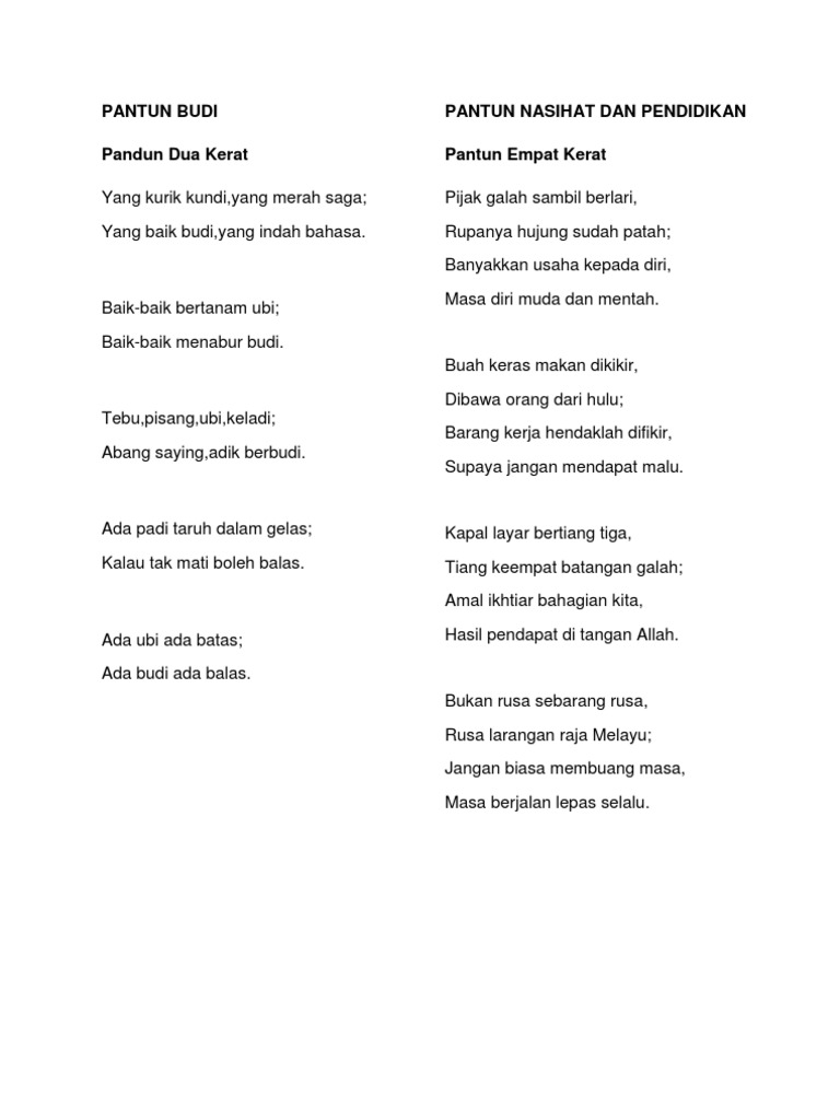Pantun Budi