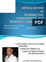 Article Review On Yash Chopra
