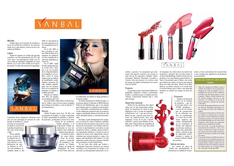 Yanbal: Líder en Cosméticos y Maquillaje | PDF | Productos cosméticos ...