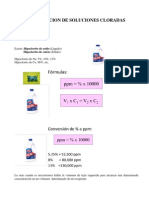 Preparacion de Soluciones Cloradas