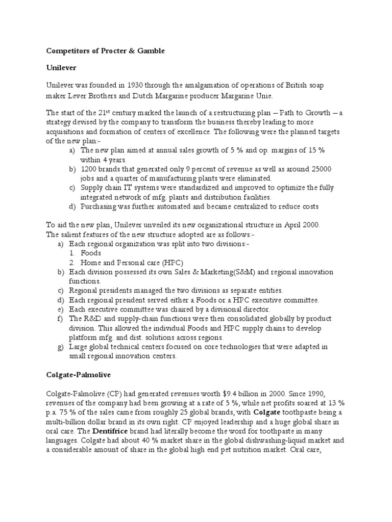 Unilever swot analysis 2020 image