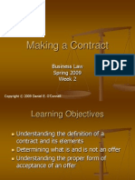 Business Law - Making The Contract