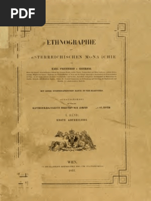 Ethnographie Der Oesterreichischen Monarchie Karl Freiherrn Czoernig I Pdf