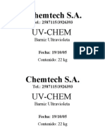 Etiquetas de UV-CHEM
