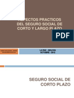 Aspectos Operativos Seguro Social en Bolivia