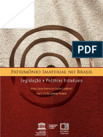 Patrimonio Imaterial no Brasil-Legislaçao e politicas estaduais