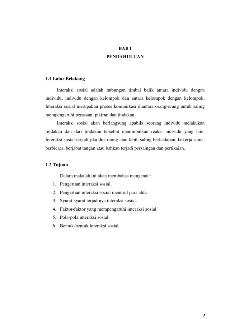 Makalah Interaksi Sosial