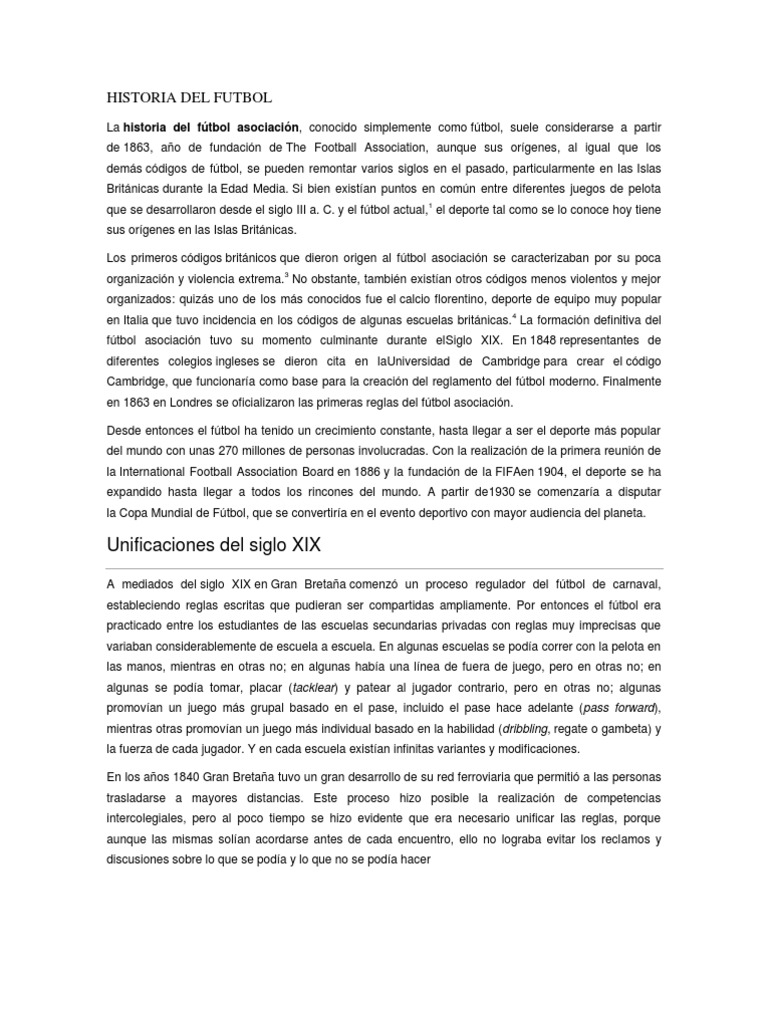 Historia Del Futbol Completo Asociación de Futbol FIFA
