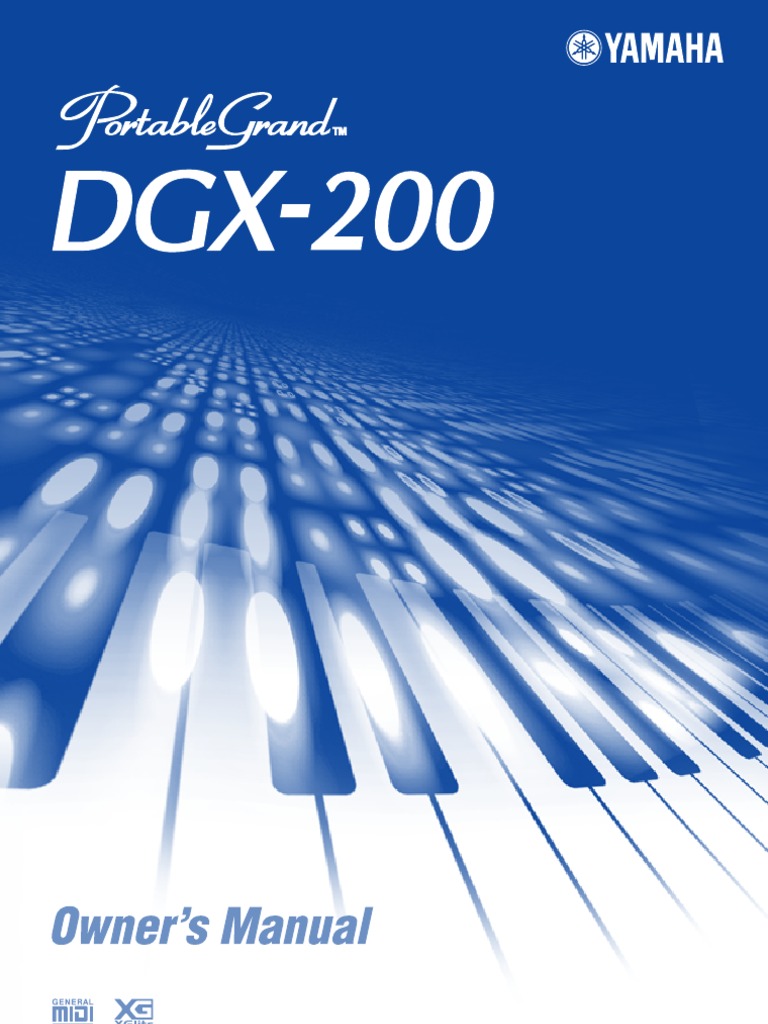 Yamaha DGX 200 E Owner Manual | PDF | Saxophone | Double Bass