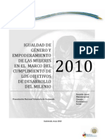 Igualdad de género y ODM en Guatemala