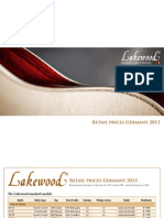 Lakewood Acoustic Guitars Preisliste Int 2013