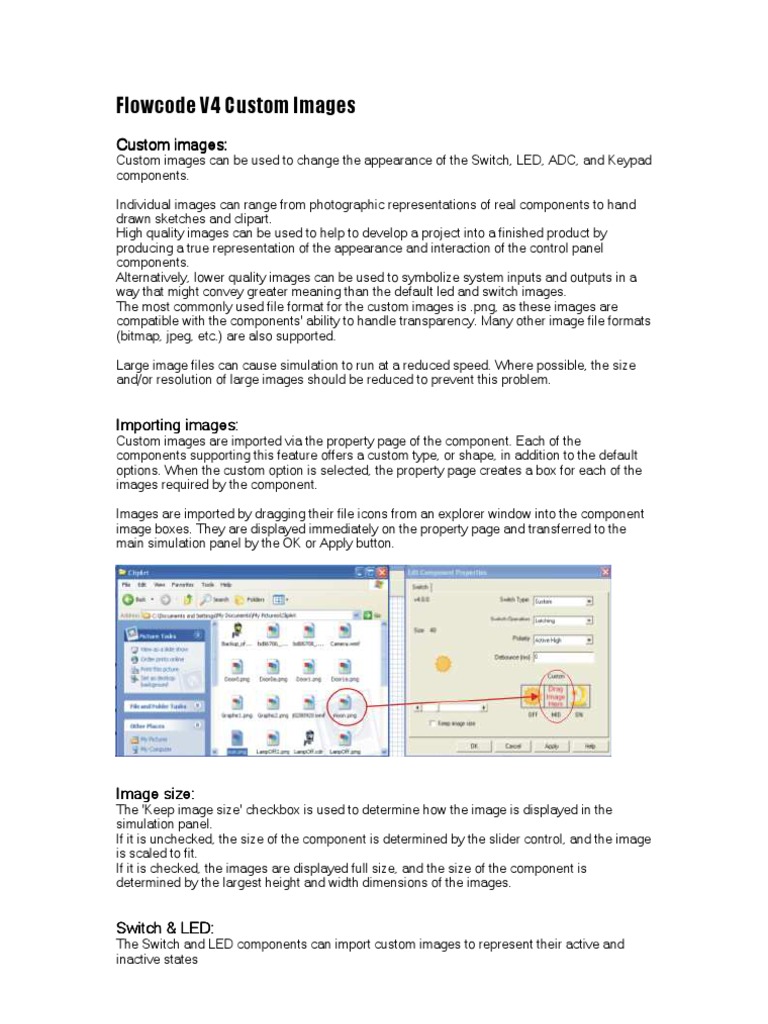 Flowcode V4 Custom Image Guide | PDF | Computer Graphics | Software