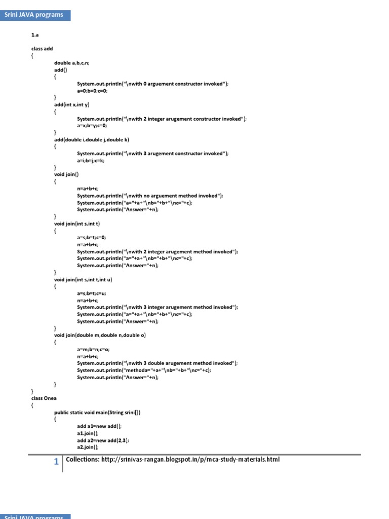 3rd Sem Java Lab Programs | PDF | Method (Computer Programming ...