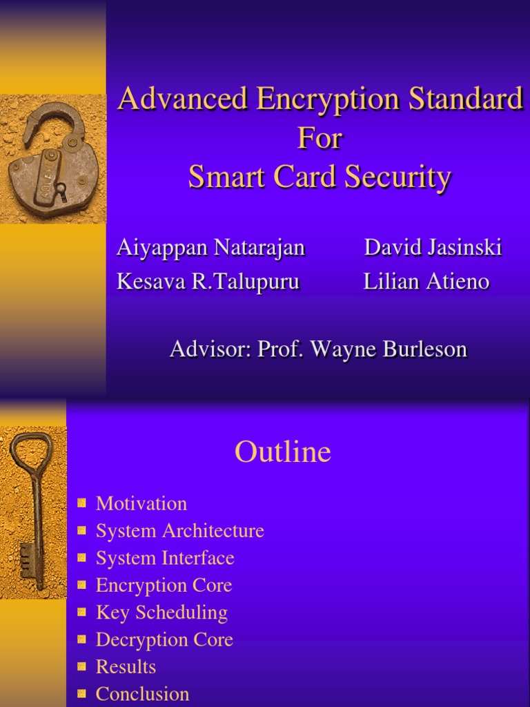 advanced encryption standard Smart Card | Cryptography | Key ...