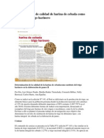 Determinación de calidad de harina de cebada como sustituto de trigo harinero