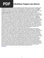 Model Modifikasi Tingkah Laku Skinner