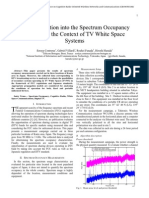 An Investigation Into the Spectrum Occupancy