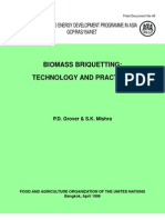 Regional Wood Energy Development Programme in Asia Field Document No.46: Biomass Briquetting Technology and Practices