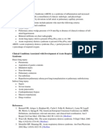 Clinical Conditions Associated With Development of Acute Respiratory Distress Syndrome