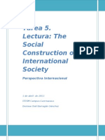 La Construcción Social de la Sociedad Internacional