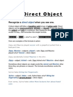 the direct object