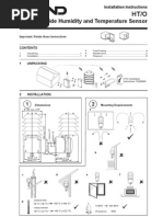 Trend Data Sheet HT/D Duct Humidity and Temperature Sensors | PDF ...