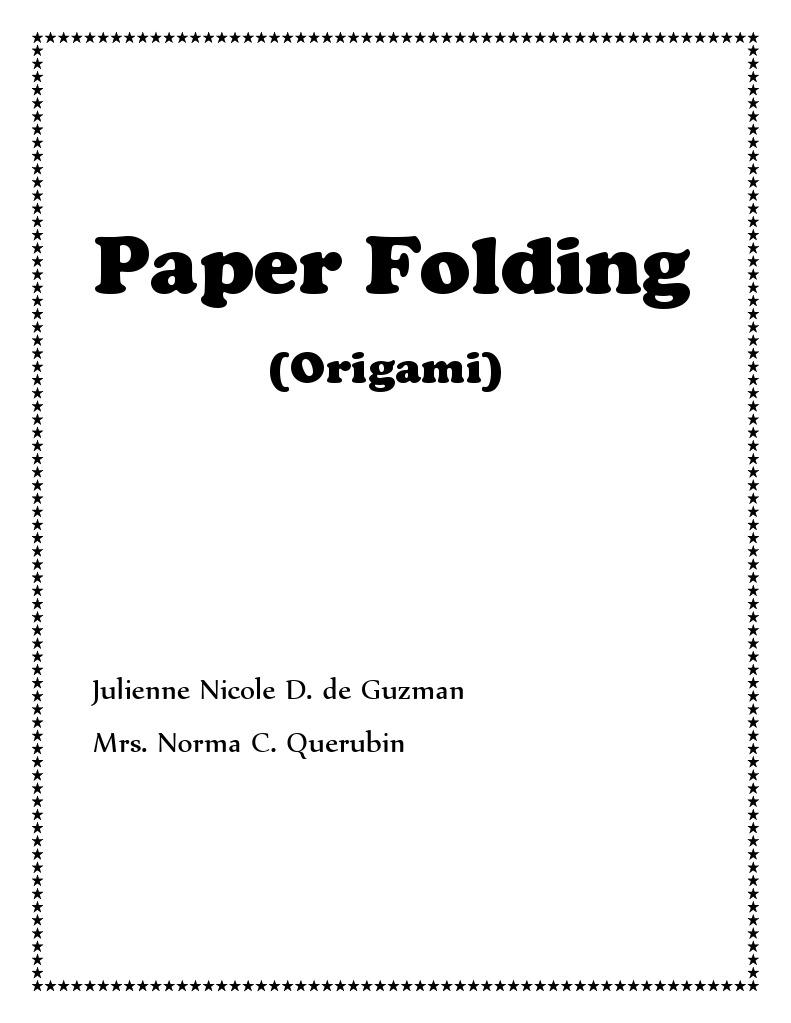 Introduction to Paper Folding Techniques | PDF
