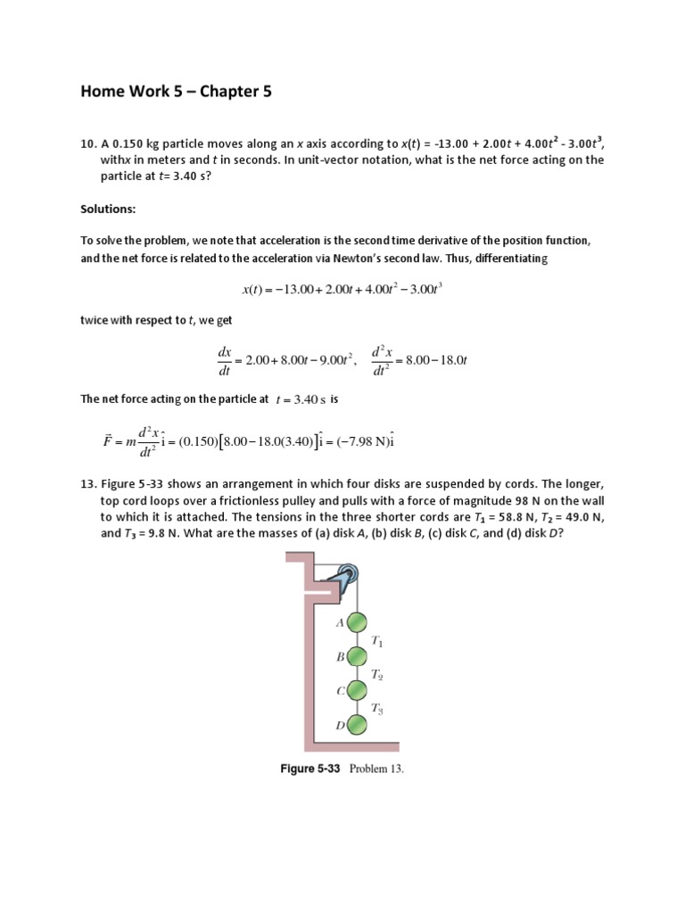 Net Force and Mass Calculations in Physics | PDF