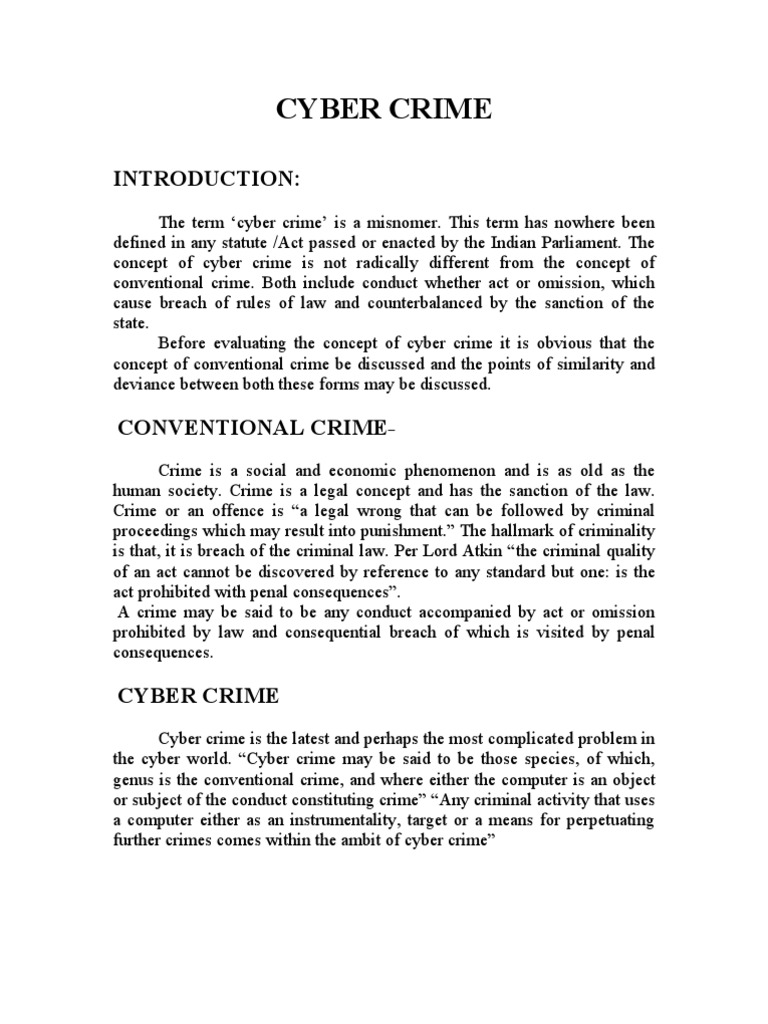 research paper on cyber crime and general awareness