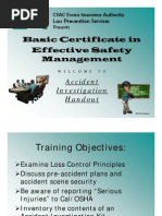 accident investigation student handout