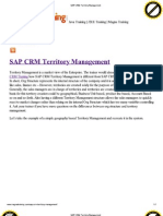 SAP CRM Territory Management