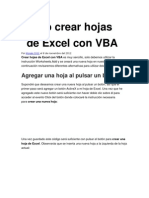Cómo Crear Hojas de Excel Con VBA