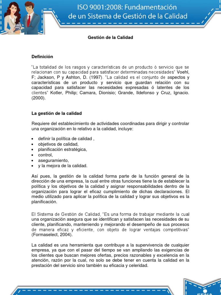 Gestión de la Calidad: Claves y Sistemas | PDF | Gestión de la calidad ...
