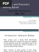 Hydraulic Pneumatic Brakes