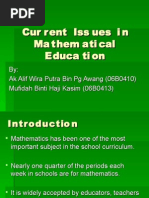 Download Current Issues in Mathematical Education by SKH SN12594058 doc pdf