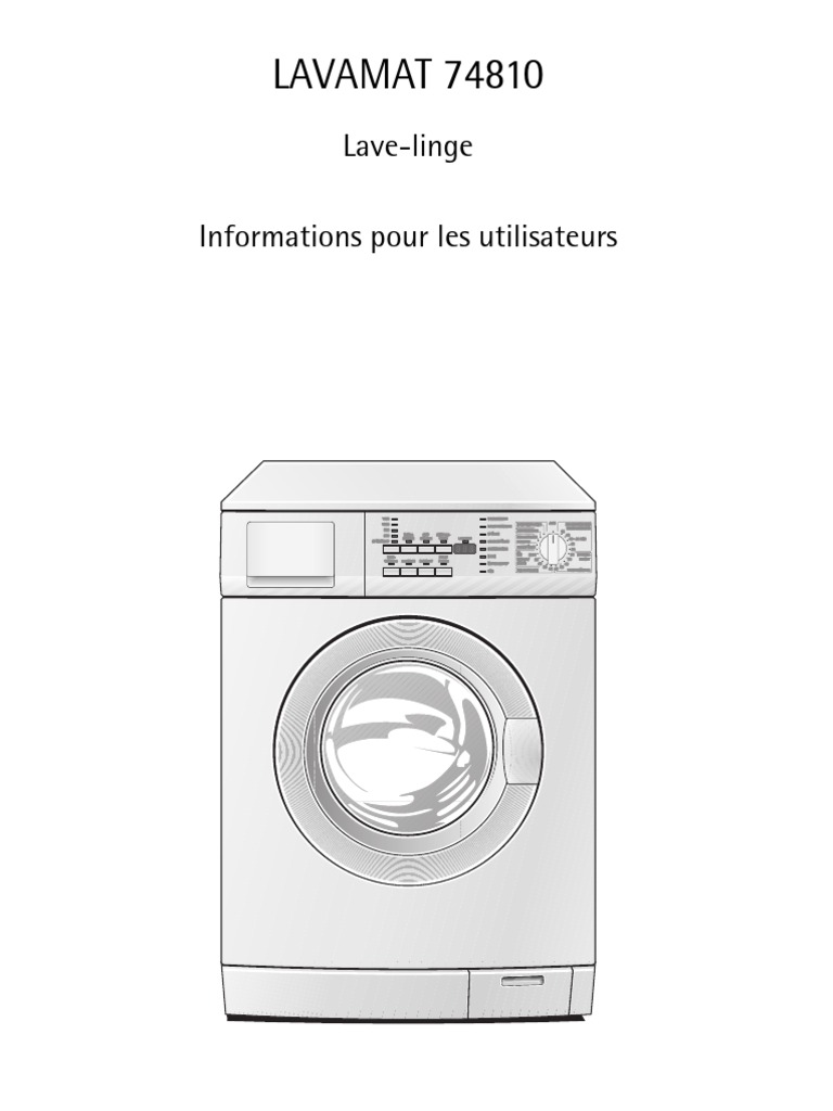 Machine A Laver Electrolux Intuition Mode D Emploi