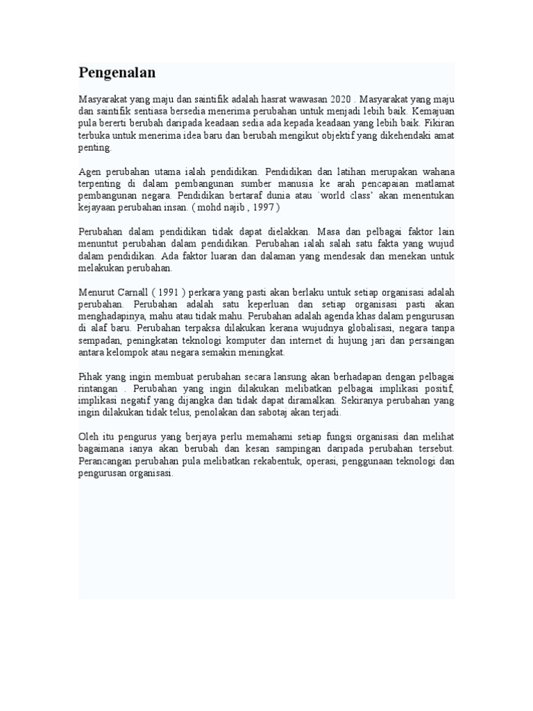 Pengenalan Perubahan | PDF