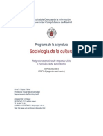 Programa Sociologia de La Cultura