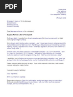 Download Airline Template Complaint Letter by Plebblecom SN12596400 doc pdf