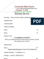 Hope Community Bible Church: Worship Service