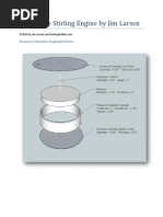 Coffee Cup Stirling Engine Dimensional Drawings by Jim Larsen