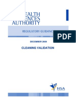 HSA Cleaning Validation Guideline