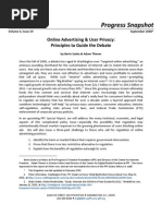 Online Advertising & User Privacy: Principles To Guide The Debate - 09.24.08 - by Berin Szoka & Adam Thierer