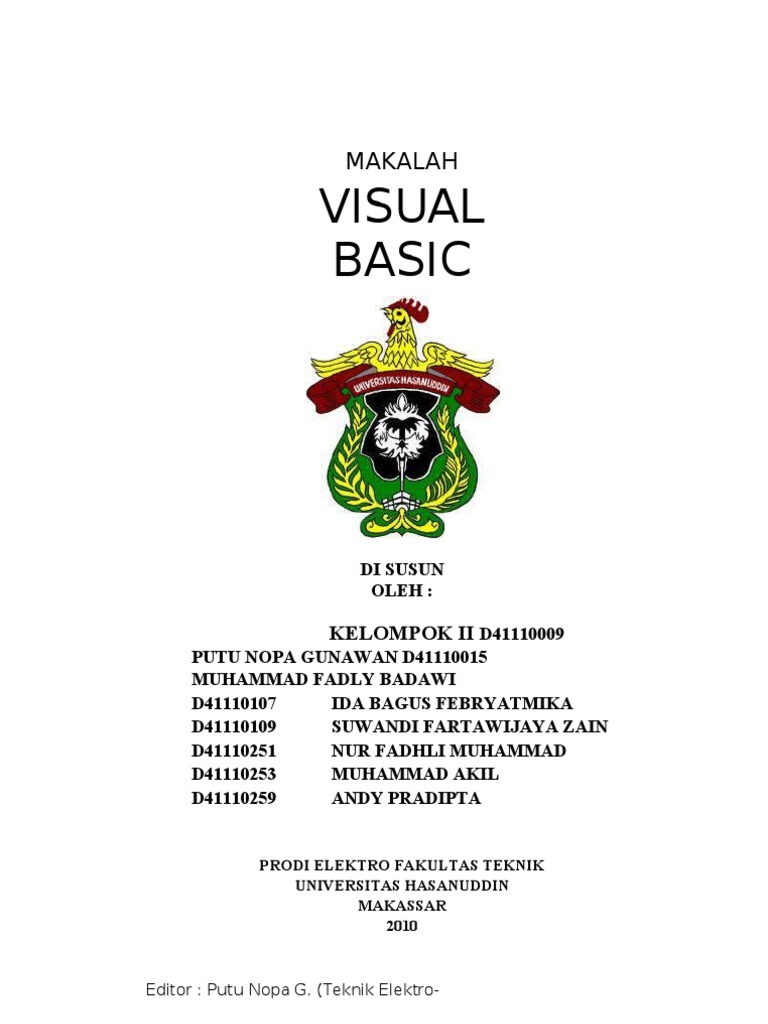 Panduan Program Sederhana Visual Basic | PDF | Komputer