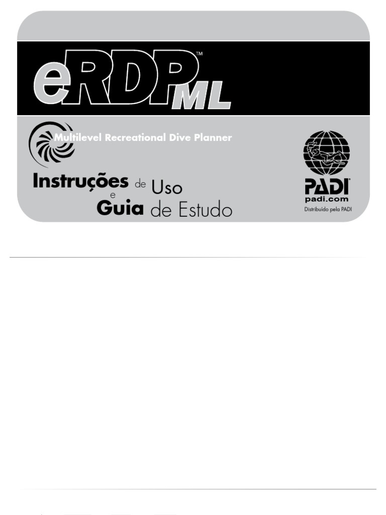 P eRDPML Instructor Manual PDF Mergulho Tempo