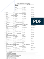 Practice For Unit 1+2+3 NAME: ..DATE: I. Choose The Best Answer