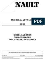 Renault Technical Note 3419A Turbocharger Diagnosis