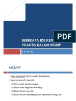 Beberapa Ide Kegiatan Praktis Dalam MGMP: A.R. As'Ari