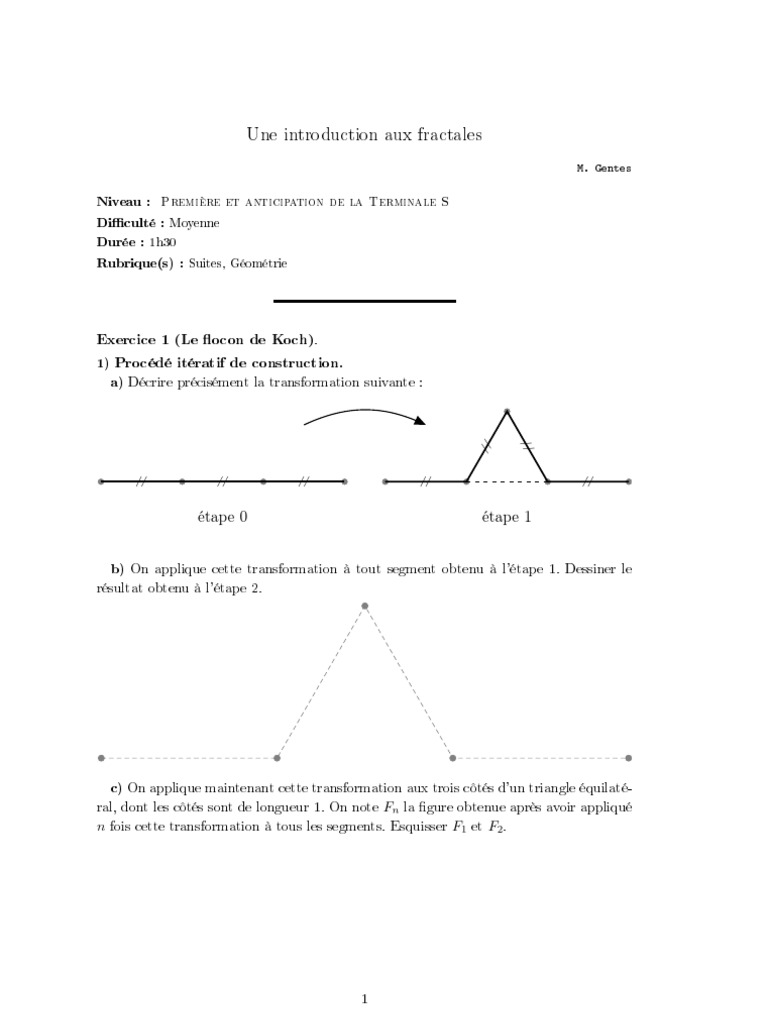 Flocon de Koch PDF Zone Triangle — free download