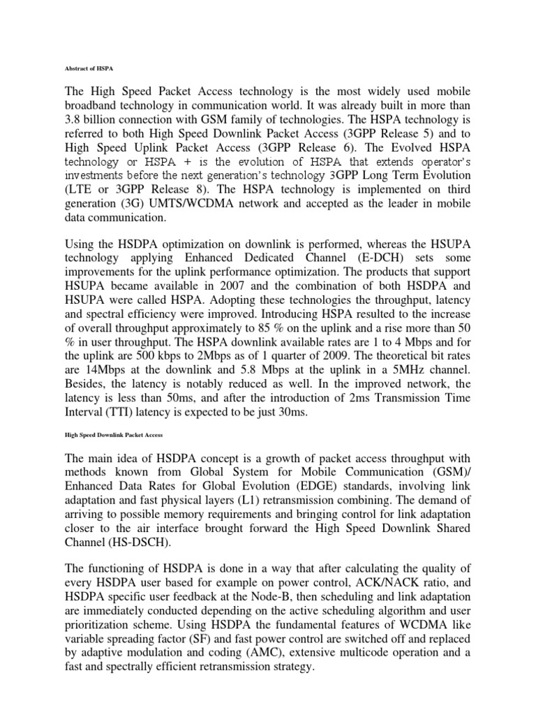 Abstract of HSPA | PDF | Computers
